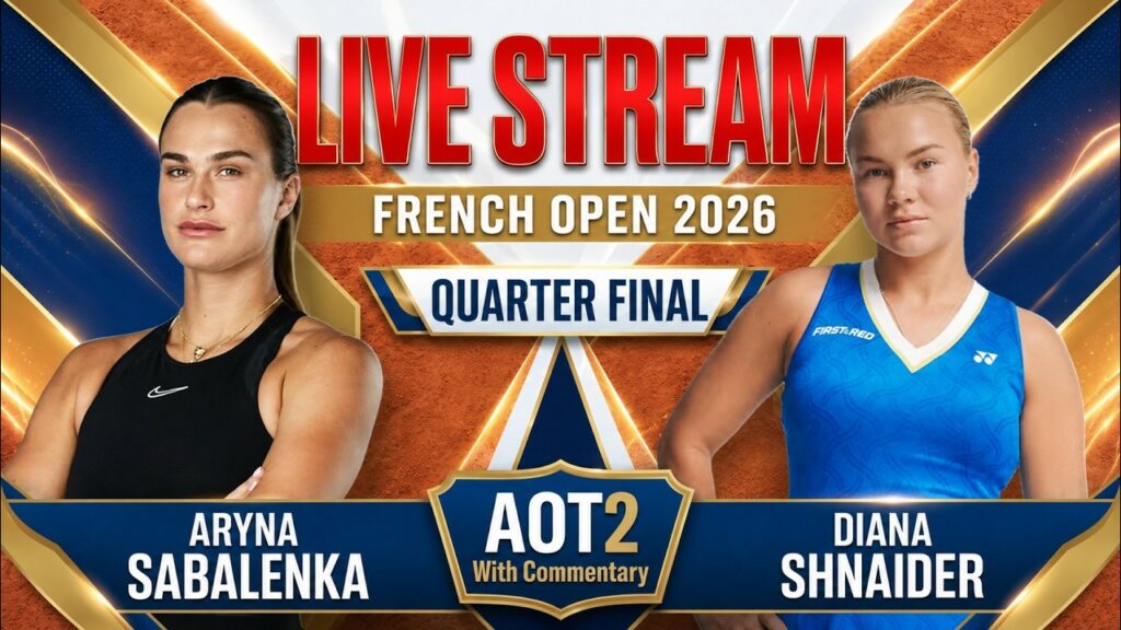 Aryna Sabalenka triomphe face à Diana Shnaider lors de leur affrontement à Roland-Garros